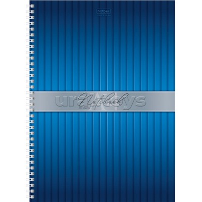 Тетрадь с твердой обложкой 80л. А4 клетка "Plisse" на гребне перфорация на отрыв, глянцевая ламинация