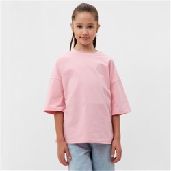 Футболка детская MINAKU:Basic line kids, цвет пыльная роза, рост 104 см