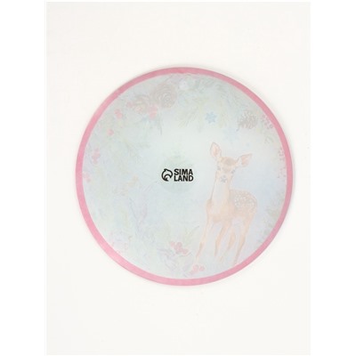 Тарелка новогодняя плоская «Лесная сказка», d=20 см