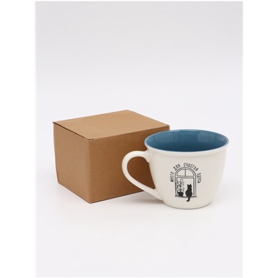 Кружка чайная керамическая «Место для счастья», 500 мл, ручная работа