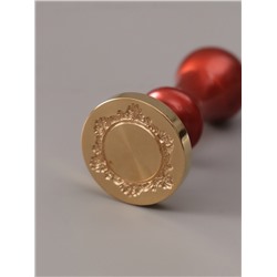 Печать для сургуча с пластиковой ручкой «Ажурная рамка. Круг», 6.3×3×3 см