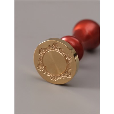 Печать для сургуча с пластиковой ручкой «Ажурная рамка. Круг», 6.3×3×3 см