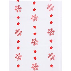 Бумага новогодняя упаковочная тишью «Снежинки со звездами», 50×66 см