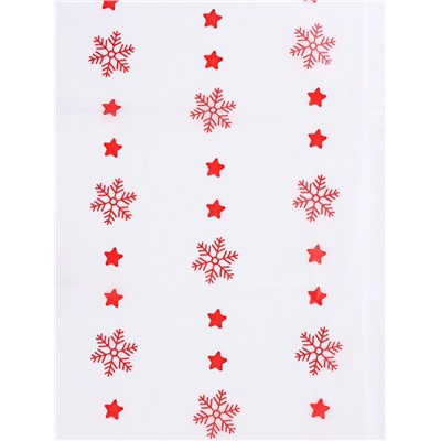 Бумага новогодняя упаковочная тишью «Снежинки со звездами», 50×66 см