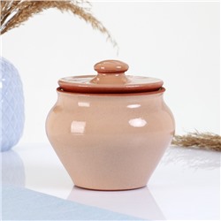 Горшочек для запекания Вятская керамика, 600 мл, бежевый