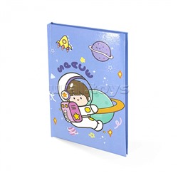 Подарочный блокнот в футляре, 14,5 см * 20,5 см, в линию, 45 л., "Сиреневая планета"