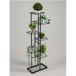 Подставка для цветов Greengo, 7 полок, 43×22×126 см, напольная, металл, чёрная