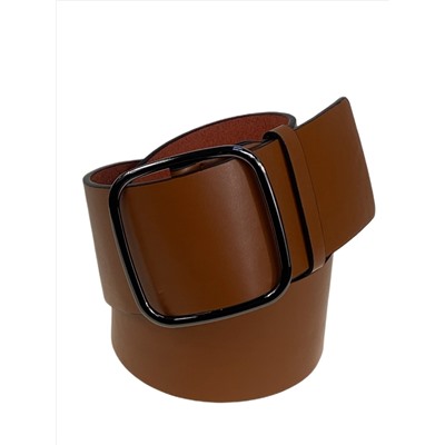 Ремень женский широкий из искусственной кожи, цвет коричнево-рыжий