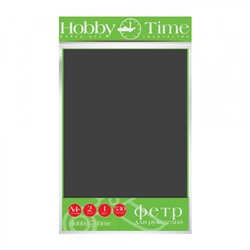 Фетр 28,8х19,5 см 4мм ЧЕРНЫЙ 2 листа 2-156/14 Альт