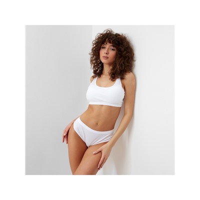Комплект нижнего белья женский (топ, трусы) Collorista, белый, размер 42-44