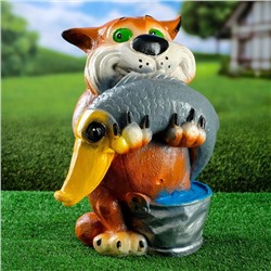 Садовая фигура из гипса «Кот-рыбак», 41×23×18 см