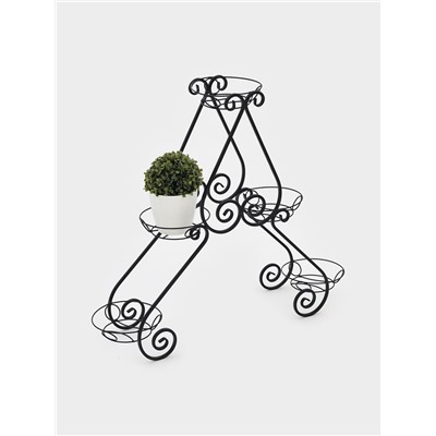 Подставка для цветов «Букет», d=17 см, цвет чёрный