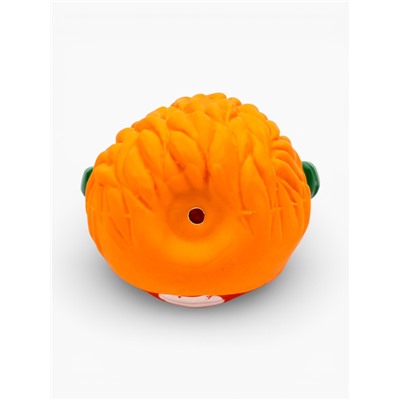 Пищащая игрушка для собак «Монстр», 7×5.5 см, латекс, оранжевая