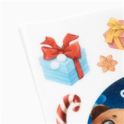 Вафельные картинки съедобные «С новым годом» для декора тортов и капкейков, 1 лист