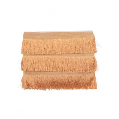 Тесьма декоративная «Бахрома» одинарная, 6.5 см, 20 м±0.5, золотистая