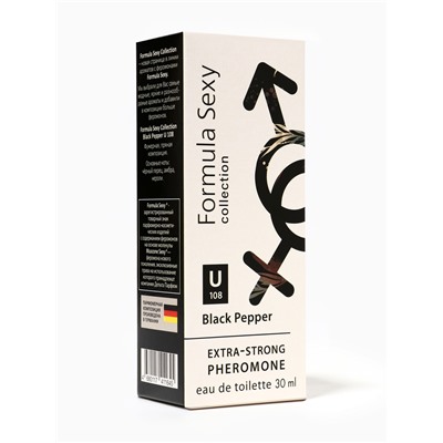 Туалетная вода женская с феромонами Formula Sexy collection Black Pepper U108, 30 мл