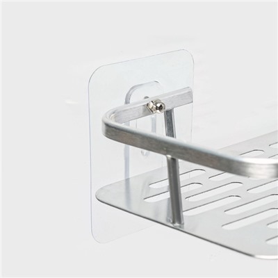 Полка для ванной комнаты, 31.5×13×5 см, алюминий