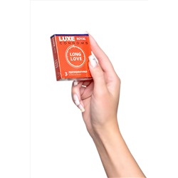 Презервативы с продлевающим эффектом LUXE Royal Long Love - 3 шт.
