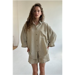 Костюм женский  SET019/33/Оливковый, белый