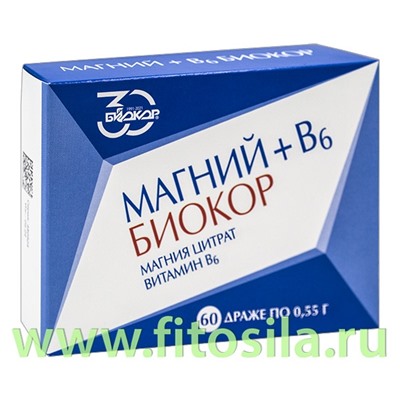 Магний+В6 №60 х 0,55г БАД Биокор