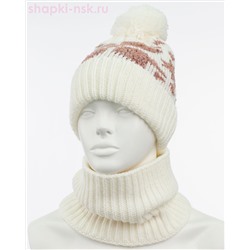 Q 201 D 201 Комплект флис (колпак+снуд) (52-54)