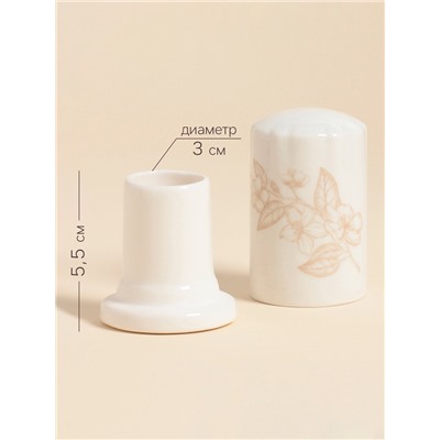 Подставка для зубочисток SL Home «Аманде» 4.2×7.5 см, фарфор, белая