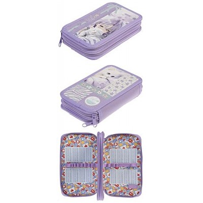 Пенал 6-ти ств. 190х110 мм "Цветочный стиль" с табл.умножения (094771) 47126 Хатбер