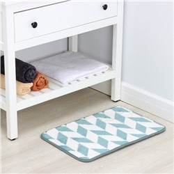 Коврик для ванной и туалета Доляна «Ралли», 40×60 см, бирюзовый