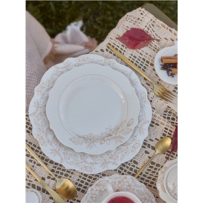 Тарелки SL Home «Аманде», d=27.5 см, набор 2 шт., фарфор, белые