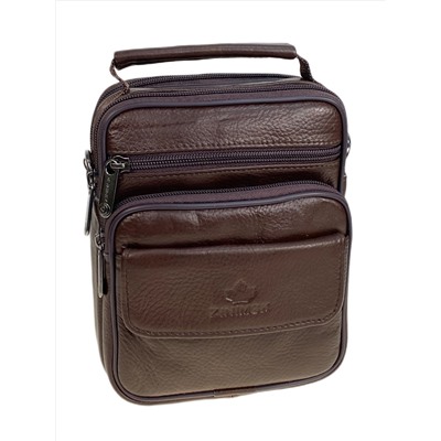 Сумка мужская из натуральной кожи, цвет коричневый