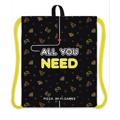 Сумка для сменной обуви 41х49 см "All you need..." с петлей для подвеса (073070) 22036 Хатбер