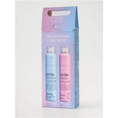 DEW Professional Набор для волос: Текстурирующий спрей + Сухой шампунь, 200 мл x 2 27962