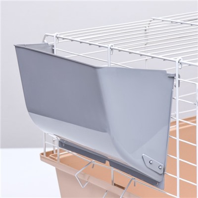 Клетка для грызунов «Пижон» №1 складная, 58×40×34 см, миска, 2 кормушки, бежевая