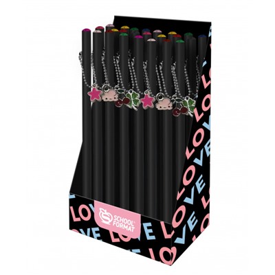 Карандаш черногр. ЛЮБОВЬ подвеска КЧ-ЛБ-HB SchoolФормат