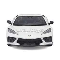 DIY машинка с отверткой die-cast 2020 Chevrolet Corvette Stingray Coupe Z51, 1:24, белая