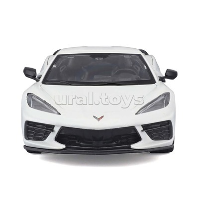 DIY машинка с отверткой die-cast 2020 Chevrolet Corvette Stingray Coupe Z51, 1:24, белая