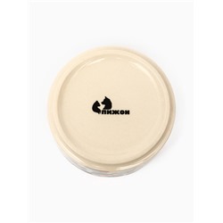 Миска керамическая «Акриловые полоски» 180 мл - 10.5×10.5×4 см, бежевая