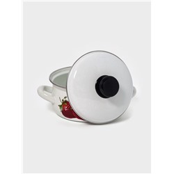 Кастрюля эмалированная, 1.5 л, d=18.3 см, белая