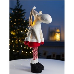 Фигура текстиль «Лосик» 55-84 см, телескопические ножки, 1 LED, от батареек AG10×3, свечение тёплое белое