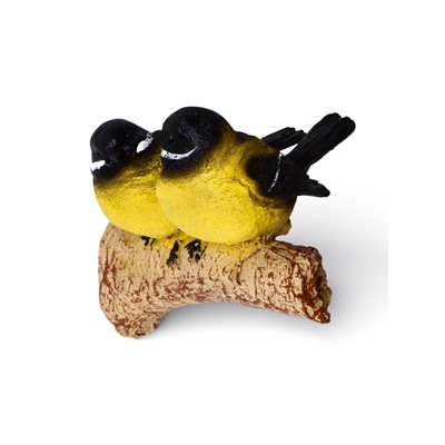 Садовая фигура из полистоуна «Синицы на ветке», подвесная, 16×12×12 см