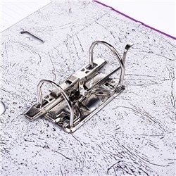 Папка с арочным механизмом A4 50 мм PP разобранная, металлическая окантовка, запечатка форзаца, наварной карман с этикеткой, фиолетовая