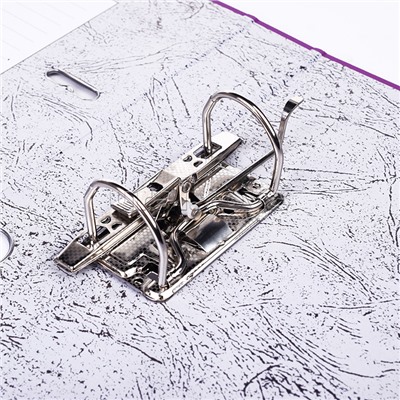 Папка с арочным механизмом A4 50 мм PP разобранная, металлическая окантовка, запечатка форзаца, наварной карман с этикеткой, фиолетовая