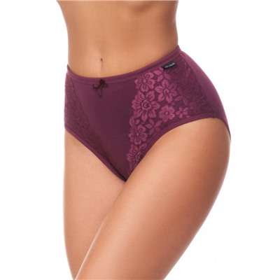 Трусы утягивающие с кружевом HoneyFormat 8005 (Бордовый)