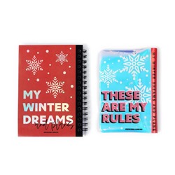 Подарочный набор новогодний, голографический блокнот и обложка на паспорт, My winter plans