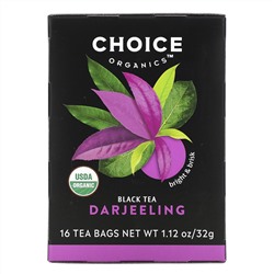 Choice Organic Teas, Black Tea, Organic Darjeeling, 16 Tea Bags, 1.12 oz (32 g)
