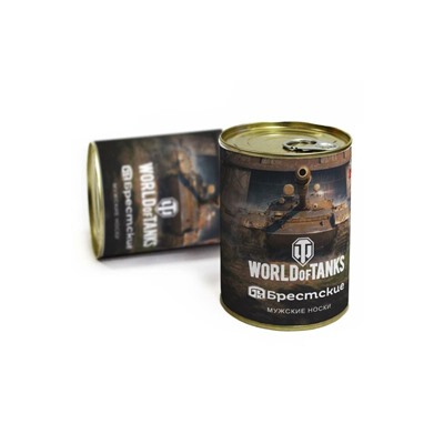 Подарочные Брестские Носки мужские В БАНКЕ 2131В WORLD OF TANKS