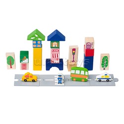 Развивающая игра "Радужный городок" (Деревянный конструктор) (Baby Step)