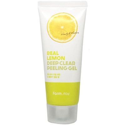 Farmstay Пилинг-скатка с экстрактом лимона Real Lemon Deep Clear Peeling Gel