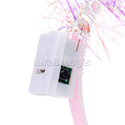 Ободок карнавальный "Бант" светящийся, в пакете