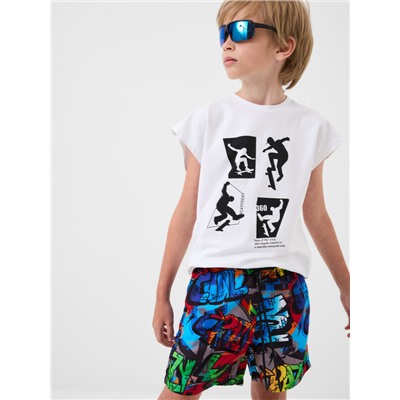 Шорты текстильные плавательные для мальчиков, средней длины